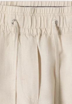High Waist Wide Leg Hose aus Leinenmix