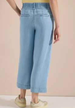 High Waist Wide Leg Hose im Washed-Look
