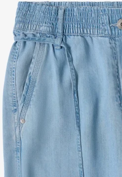 High Waist Wide Leg Hose im Washed-Look