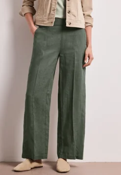 High Waist Wide Leg Hose aus Leinen