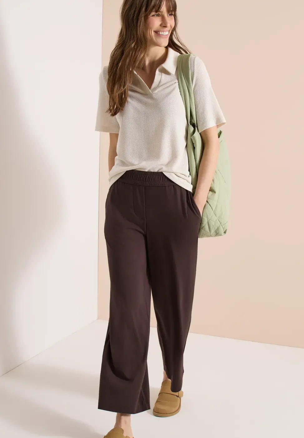 High Waist Wide Leg Hose im Loose Fit