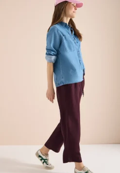 High Waist Wide Leg Hose aus Leinenmix