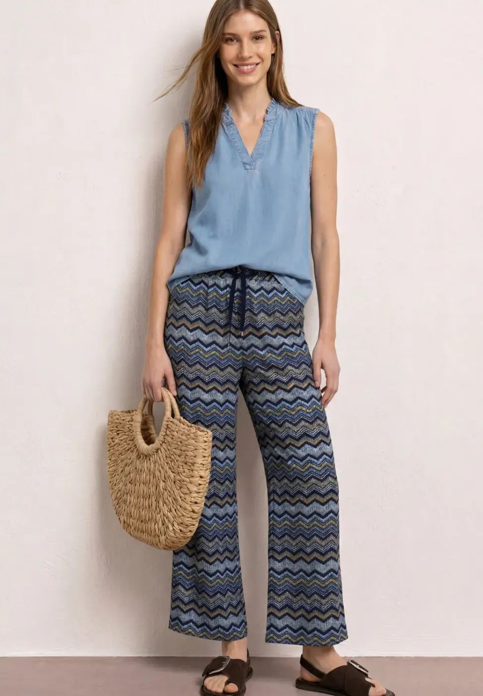 High Waist Wide Leg Hose im Loose Fit
