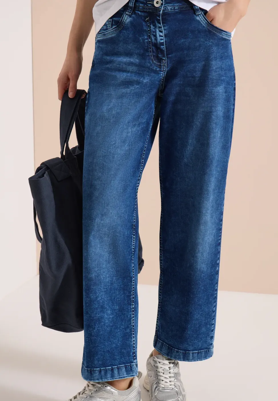 High Waist Wide Leg Jeans im Loose Fit