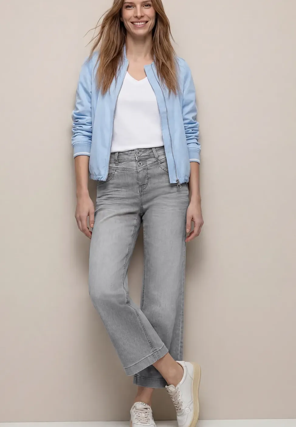 High Waist Wide Leg Jeans im Loose Fit