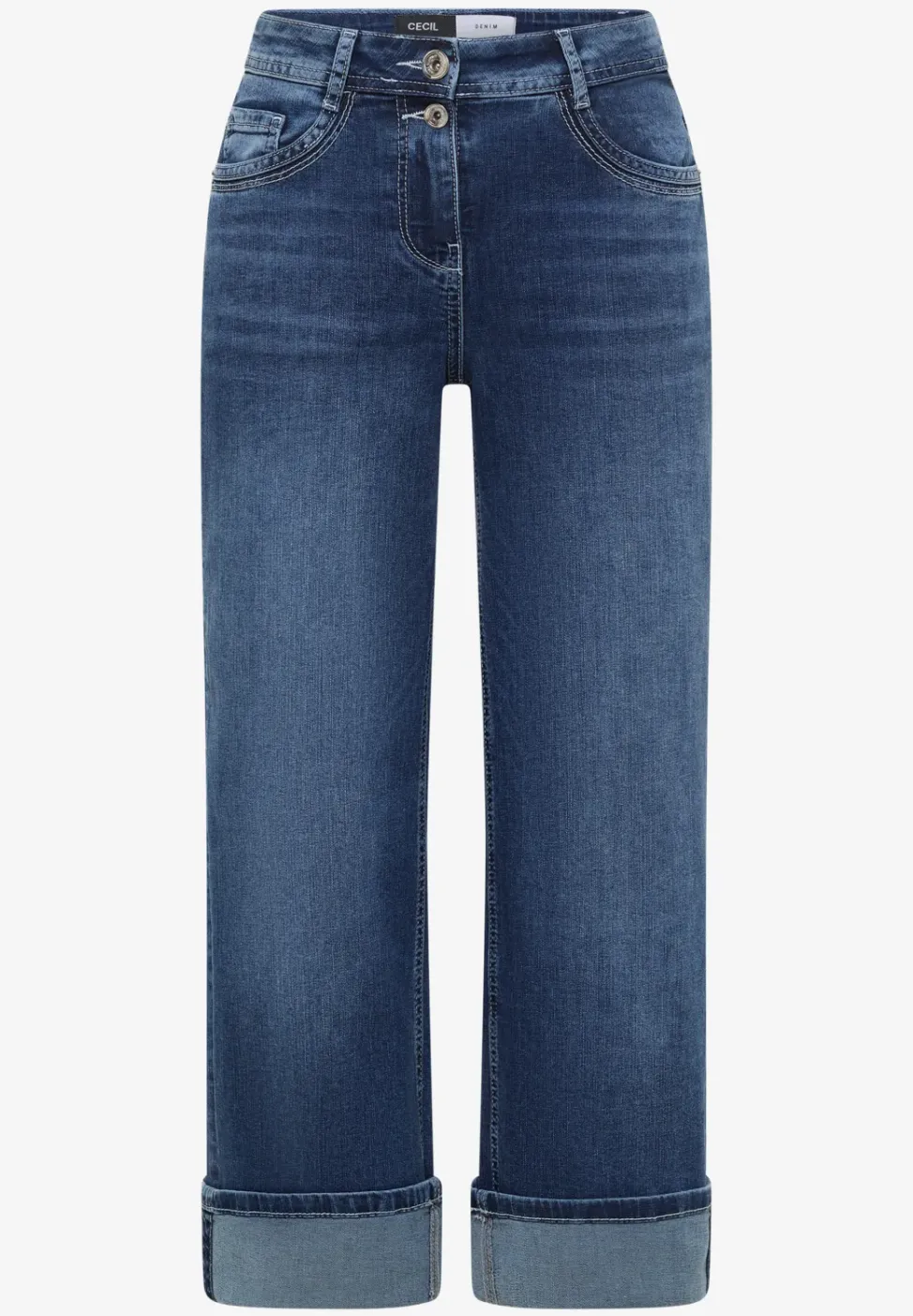 High Waist Wide Leg Jeans im Slim Fit