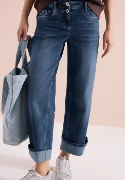 High Waist Wide Leg Jeans im Slim Fit