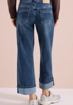 High Waist Wide Leg Jeans im Slim Fit