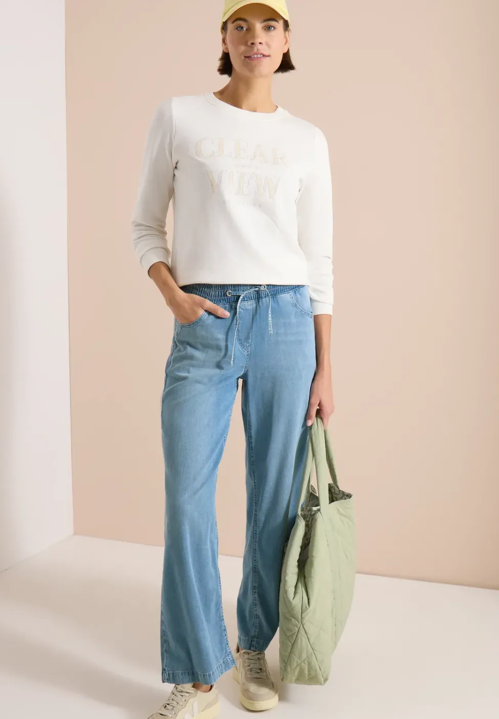 High Waist Wide Leg Jeans im Loose Fit