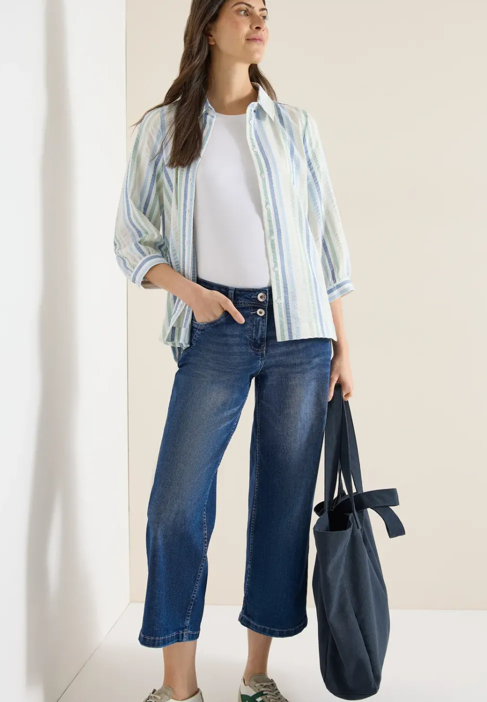 High Waist Wide Leg Jeans im Loose Fit