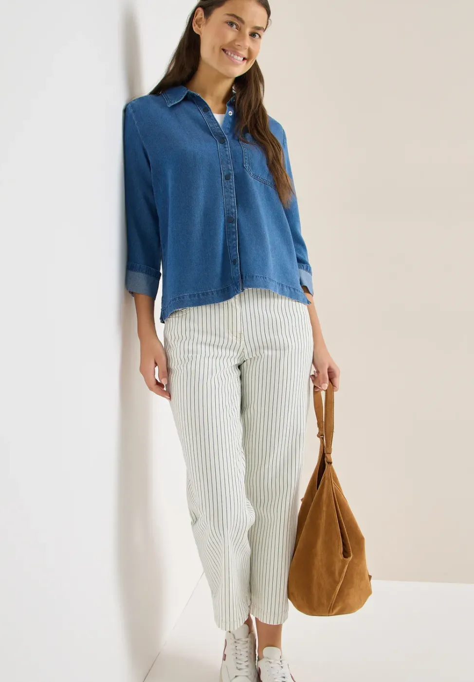 High Waist Wide Leg Jeans im Loose Fit