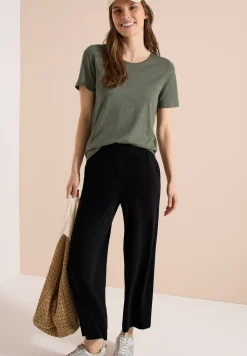 High Waist Wide Leg Jerseyhose im Loose Fit