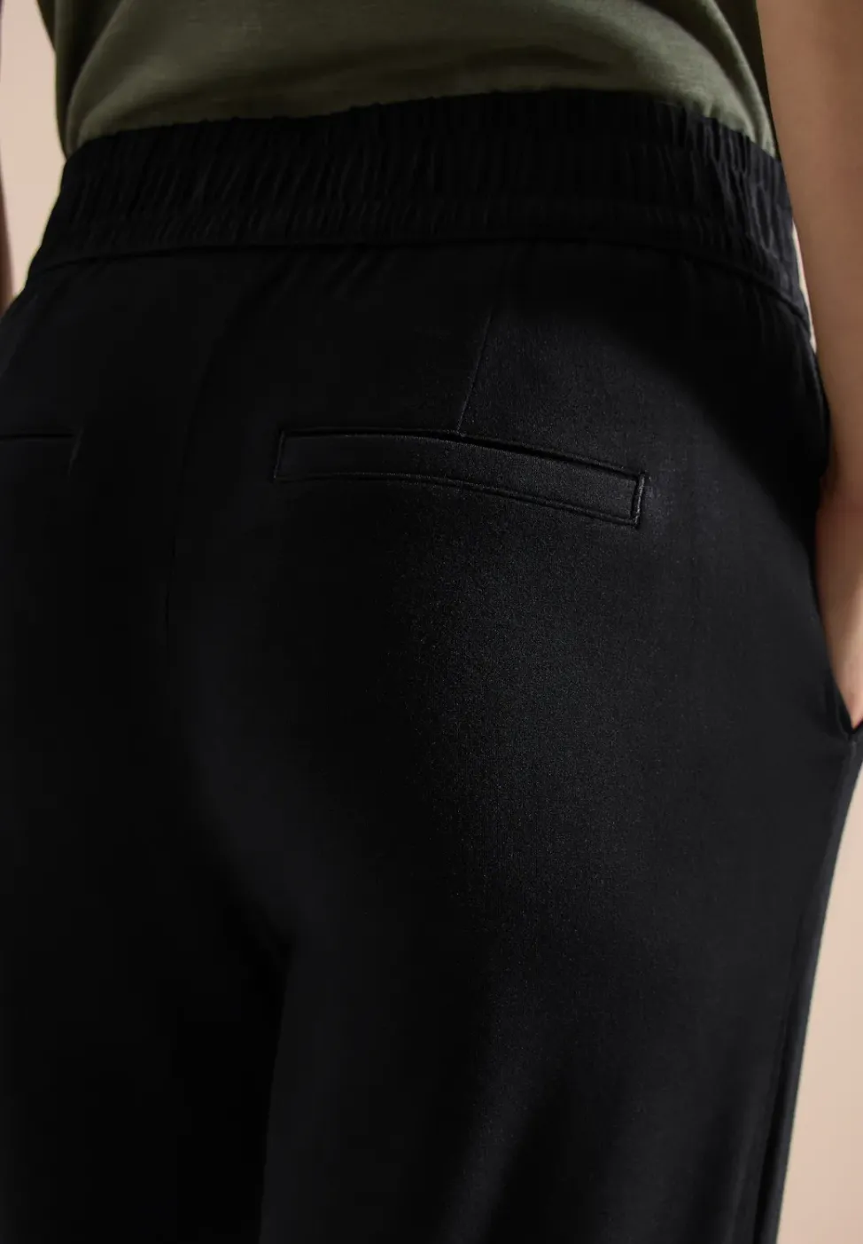 High Waist Wide Leg Jerseyhose im Loose Fit