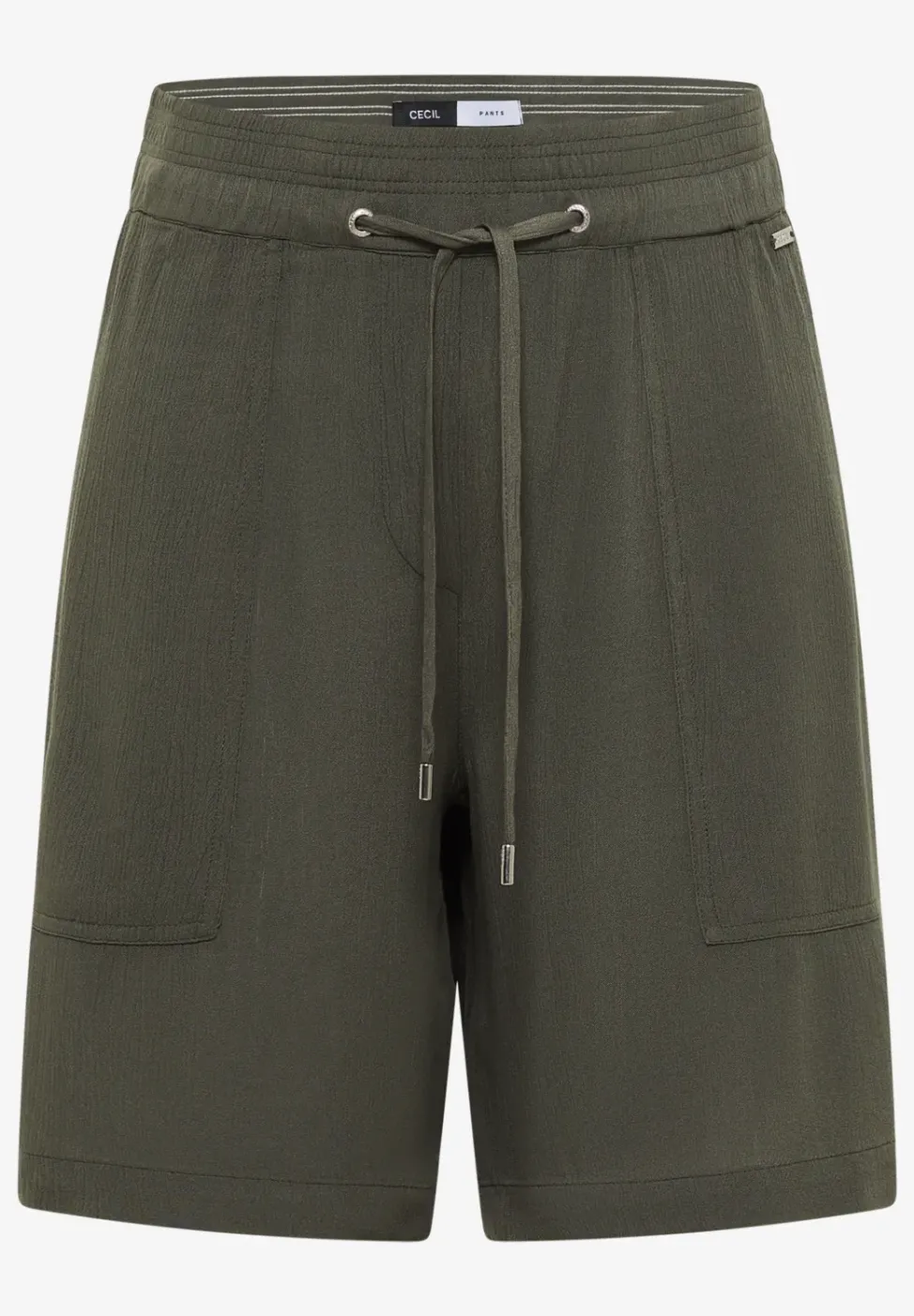 High Waist Wide Leg Shorts mit Struktur