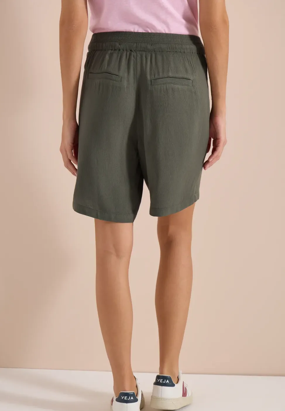 High Waist Wide Leg Shorts mit Struktur