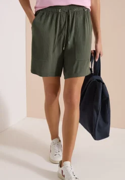 High Waist Wide Leg Shorts mit Struktur