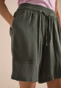 High Waist Wide Leg Shorts mit Struktur