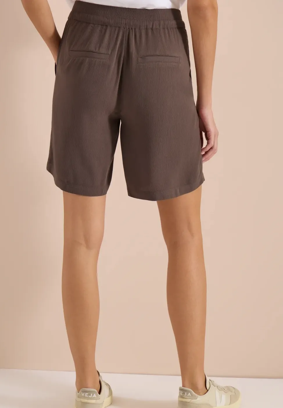 High Waist Wide Leg Shorts mit Struktur