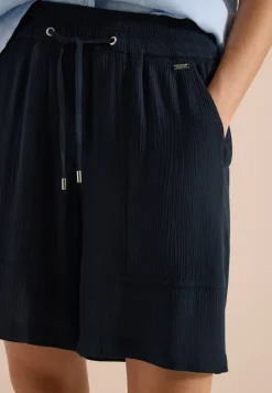 High Waist Wide Leg Shorts mit Struktur