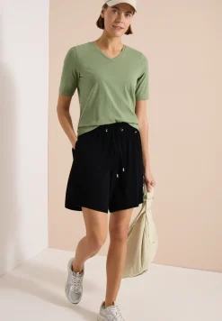 High Waist Wide Leg Shorts mit Struktur