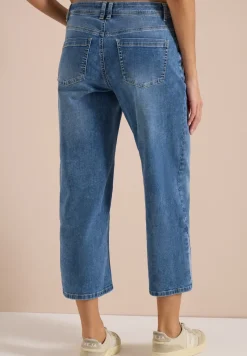 High Waist Wide Legs Jeans mit Stickerei