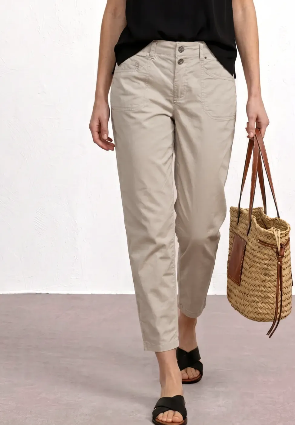 High Waist Barrel Leg Hose