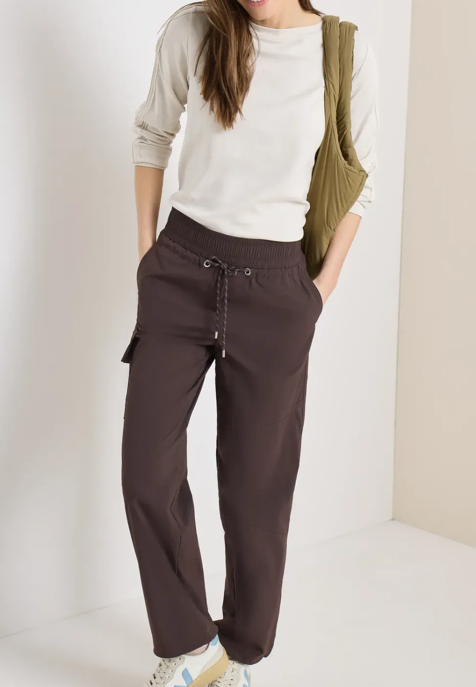 High Waist Straight Leg Hose im Loose Fit
