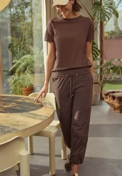 High Waist Straight Leg Hose im Loose Fit