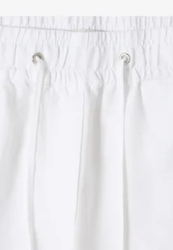 High Waist Wide Leg Hose aus Leinenmix