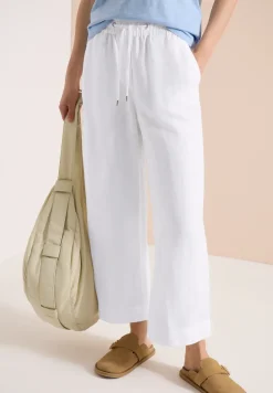 High Waist Wide Leg Hose aus Leinenmix