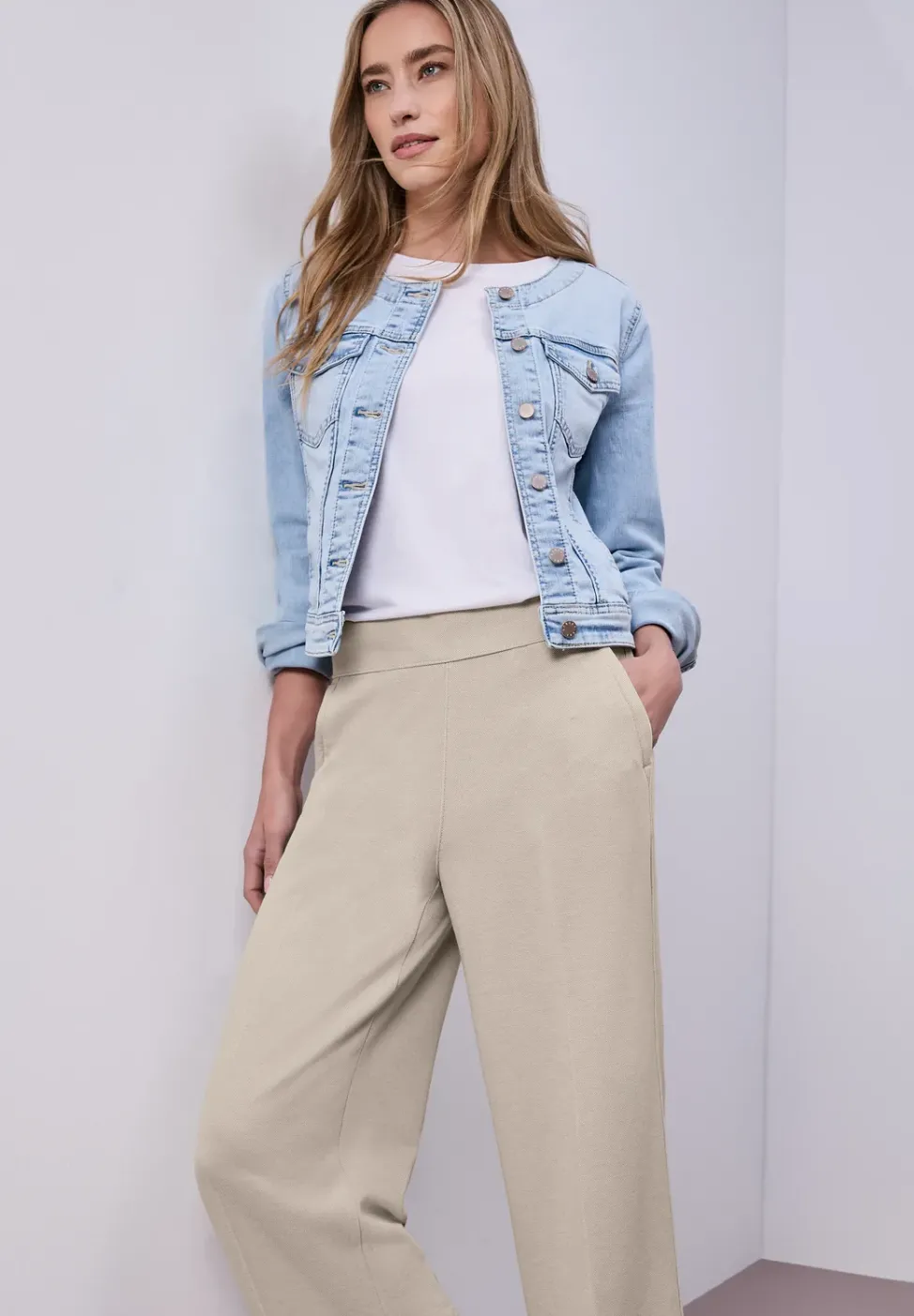 High Waist Wide Leg Hose im Casual Fit