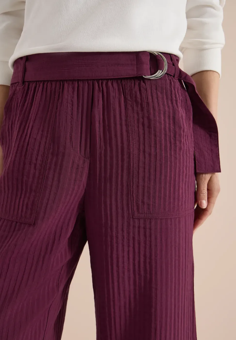 High Waist Wide Leg Hose im Loose Fit
