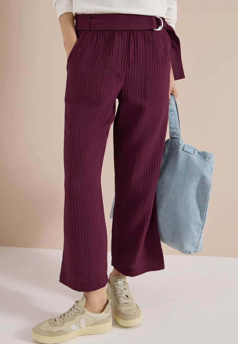 High Waist Wide Leg Hose im Loose Fit