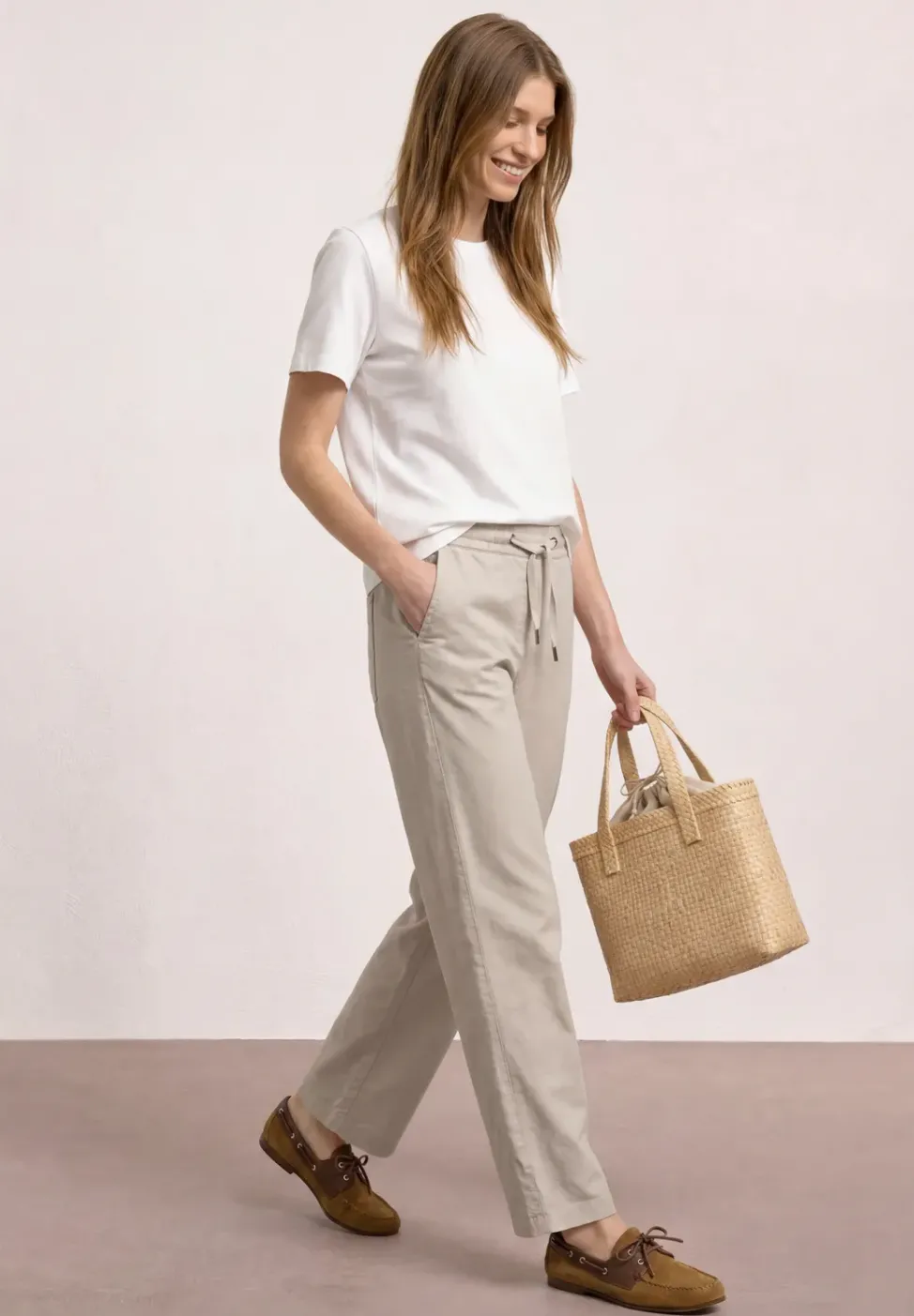 High Waist Wide Leg Hose im Loose Fit