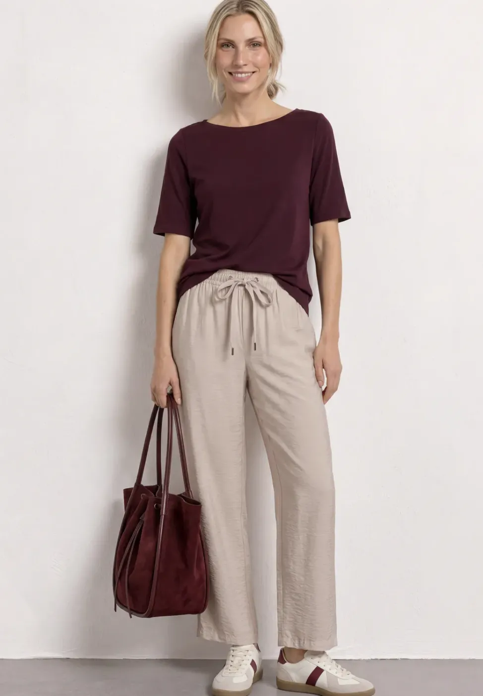 High Waist Wide Leg Hose im Loose Fit