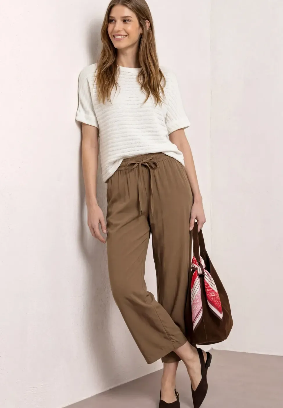 High Waist Wide Leg Hose im Loose Fit