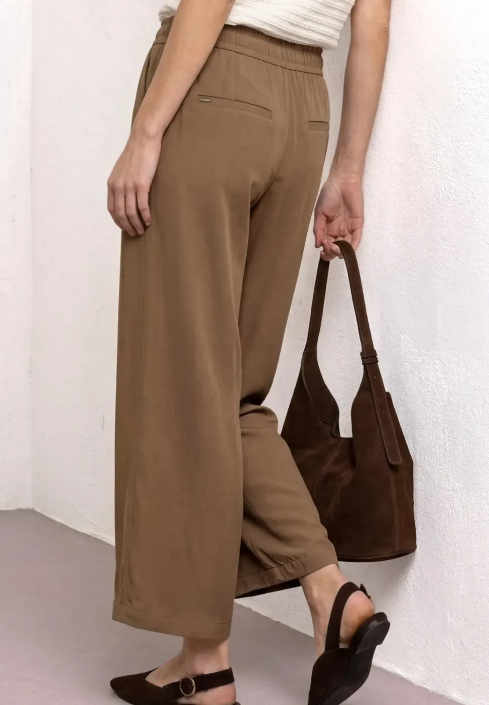 High Waist Wide Leg Hose im Loose Fit