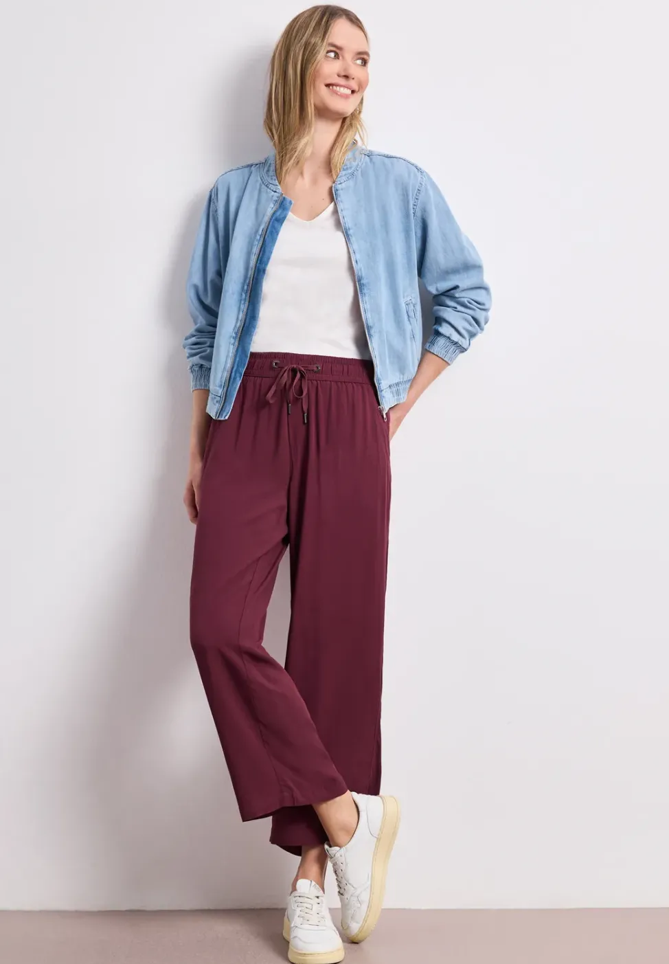 High Waist Wide Leg Hose im Loose Fit