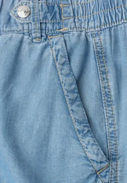 High Waist Wide Leg Hose mit Knopfdetails
