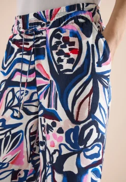 High Waist Wide Leg Hose mit Print