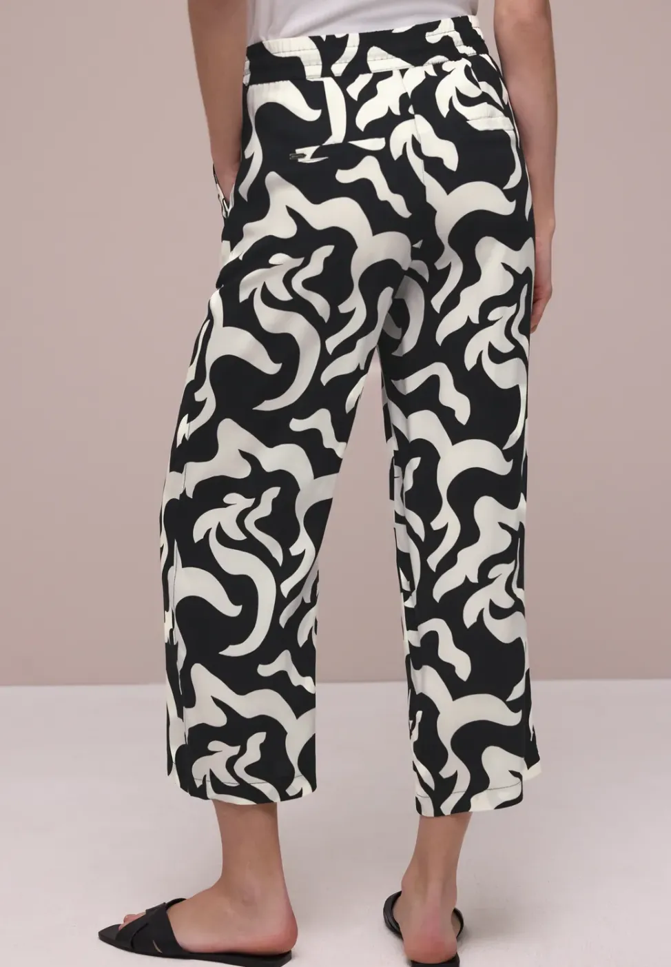 High Waist Wide Leg Hose mit Print