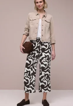 High Waist Wide Leg Hose mit Print