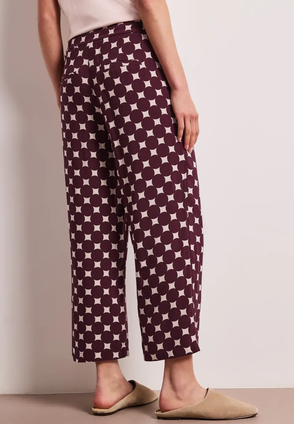 High Waist Wide Leg Hose mit Print