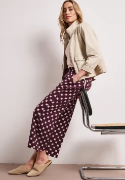 High Waist Wide Leg Hose mit Print
