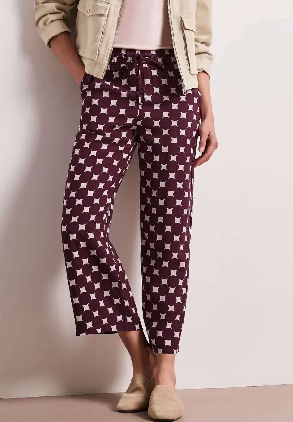 High Waist Wide Leg Hose mit Print
