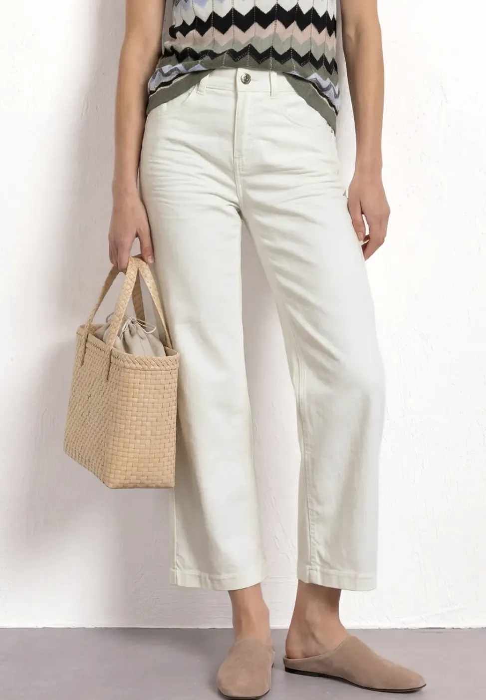 High Waist Wide Leg Jeans im Loose Fit