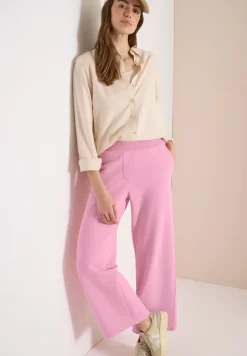 High Waist Wide Leg Sweathose im Washed-Look