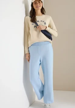 High Waist Wide Leg Sweathose im Washed-Look