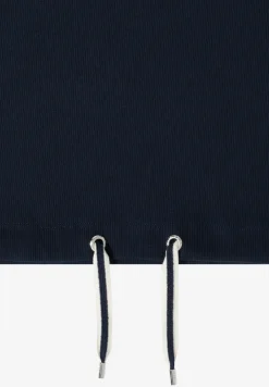 Hoodie in Rippstruktur