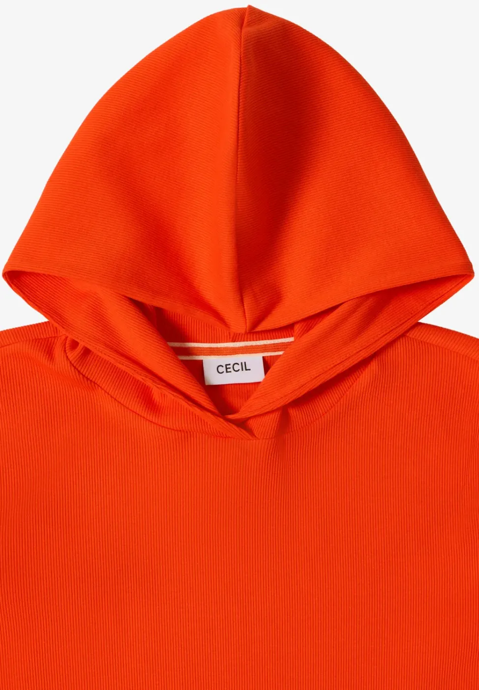 Hoodie in Rippstruktur